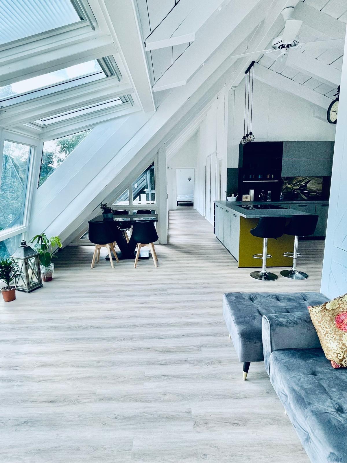 The Riverside Loft open plan living